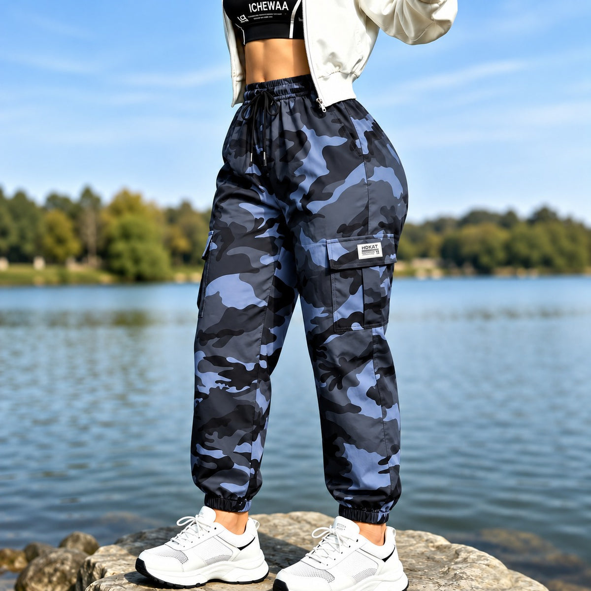 Kensley™ Cargo Jogger Pants with Adjustable Waistband, Side Pockets and Relaxed Fit