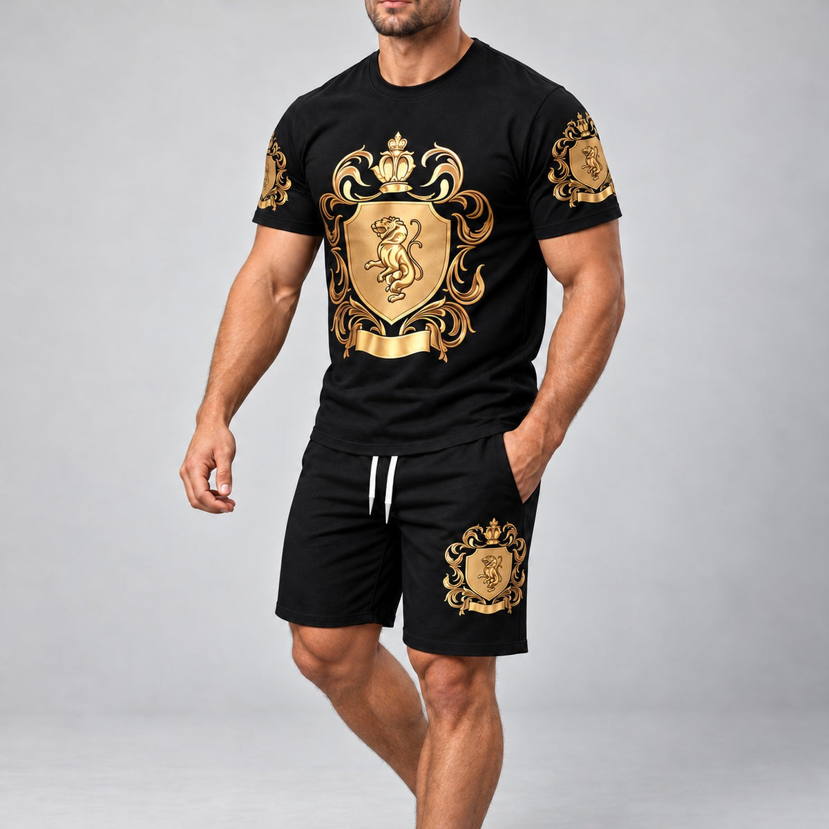 Leofric™ T-Shirt and Shorts Set in Lightweight, Comfortable Fabric