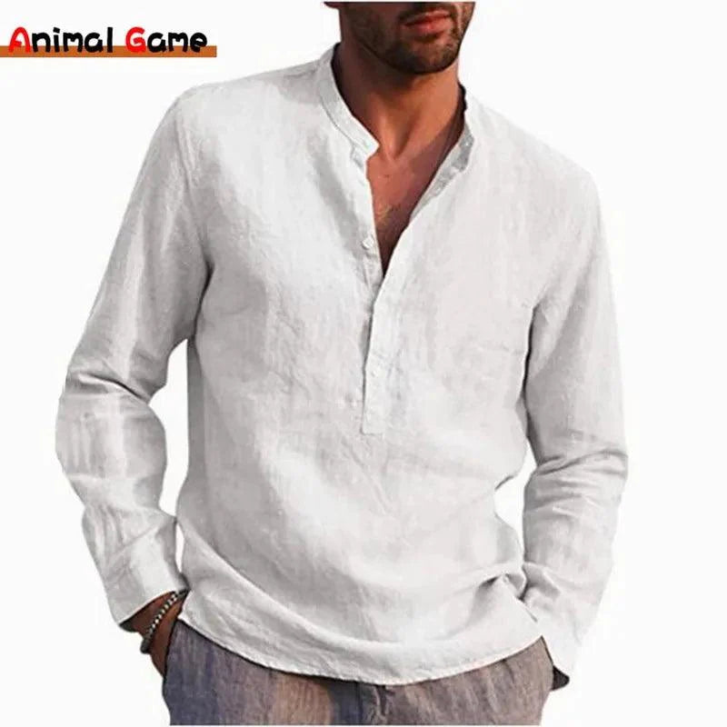 Camisa Em Linho Alto Padrão - Classe A / Toque de Sofisticação Que Seu Guarda Roupas Merece! - ModernLar