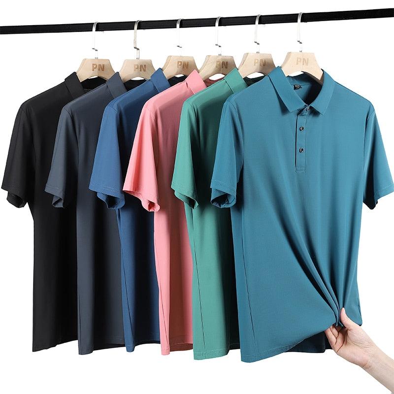 Camisa Polo de Alto Padrão Prestige™ em Seda Gelo / As Inigualáveis em Luxo, Conforto e Frescor! - ModernLar