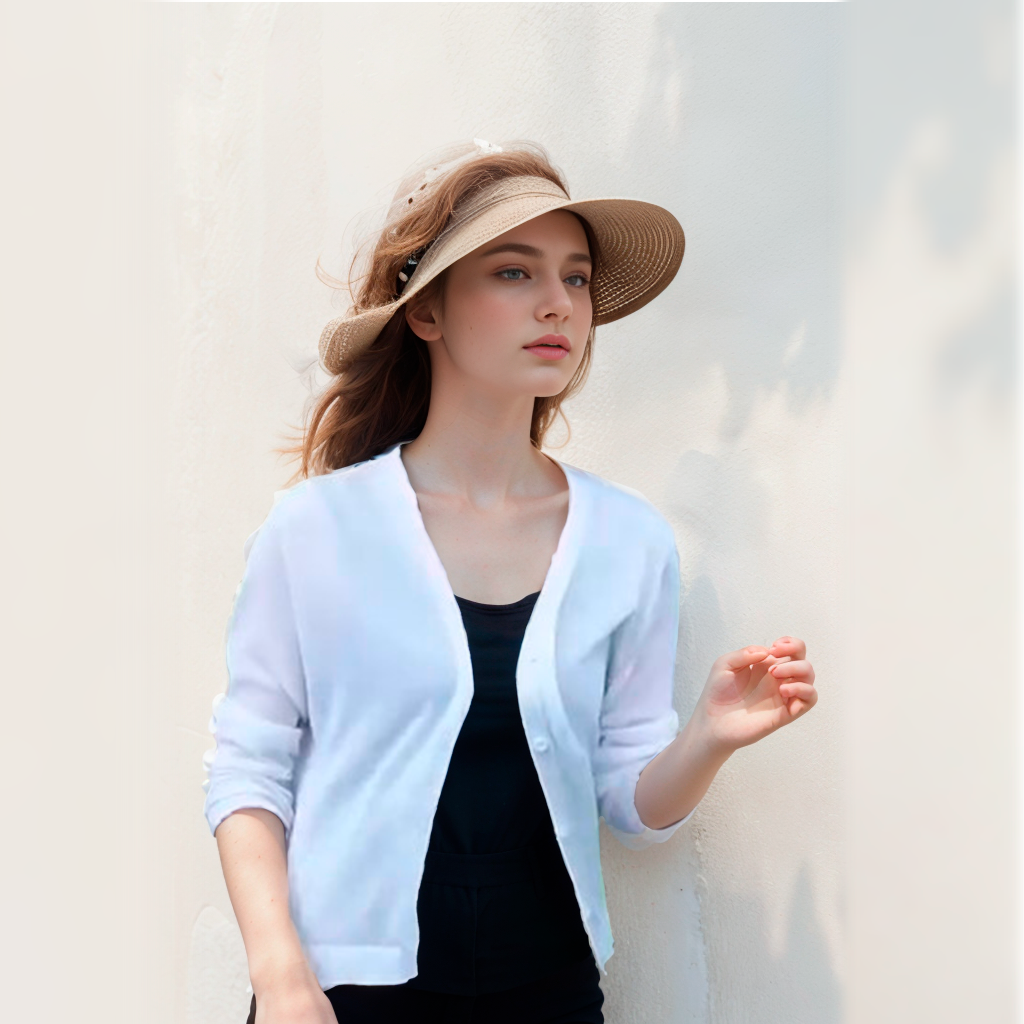 Chemisier de style cardigan AmeliaSunset™ - Mode été-automne avec fraîcheur et protection UV