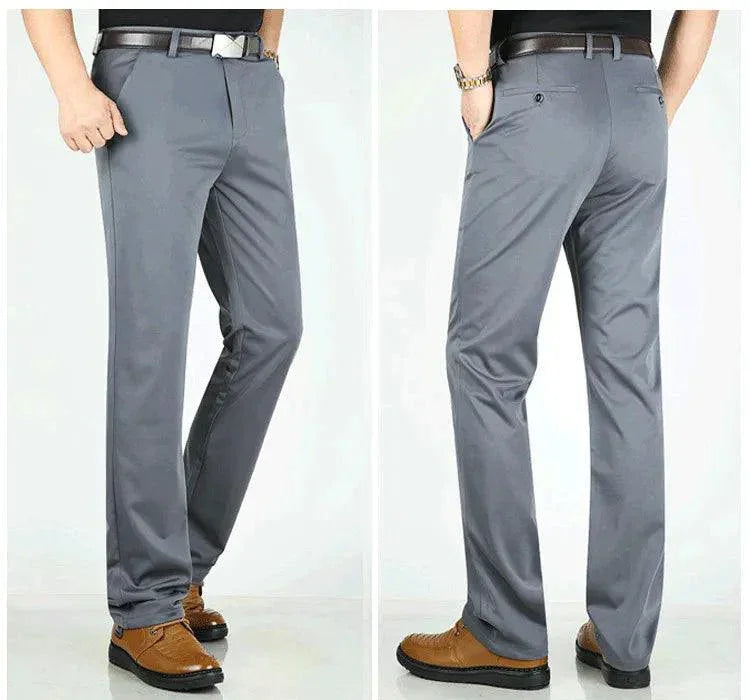 Calça de Alfaiataria Bariloche em Seda Gelo - Conheça o Futuro da Elegância e do Conforto Masculino - ModernLar